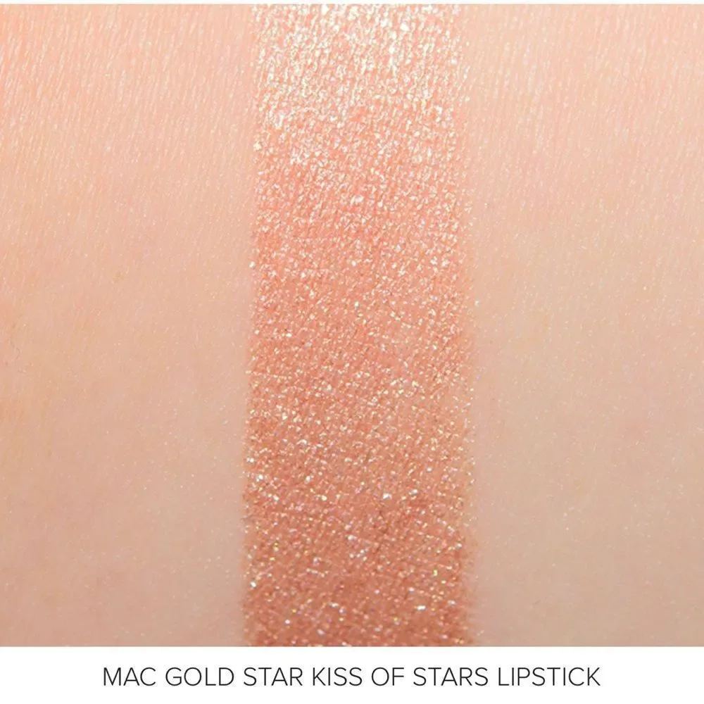 MAC Cosmetics Gold Star Kiss of Stars Lipstick - Shimmery Peach Gold